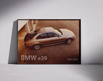BMW E39 M5 ポスター、90年代カープリント（デジタルダウンロード）