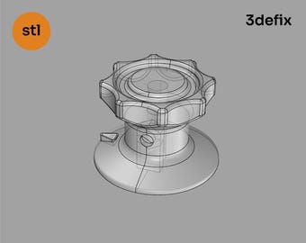 EQP-WA イコライザー ウォームオーディオノブ STL ファイル、3D プリント可能な交換部品 (デジタルダウンロード)