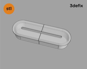 IKEA BEKVAM ベッドサイドケーブルオーガナイザー、3DプリントSTLファイル（デジタルダウンロード）