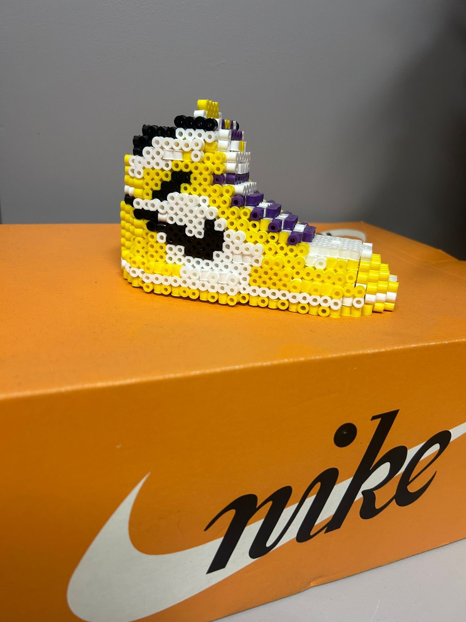 Jordanlike Shoe With Ironon Beads perler Etsy