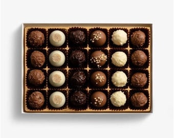 Truffes classiques assorties 24 pcs par boîte