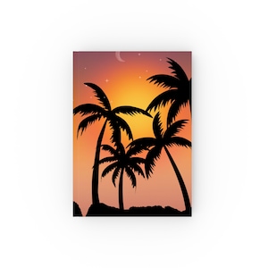 Tropical Sunset Journal - Hard Backed Notebook for Travel, Hiking, Beach Life, Gift for Writers, Artists, Students