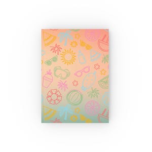 Journal à dos rigide Summer Vibes, journal tropical, journal de vacances, carnet de voyage, journal sur le thème de la plage