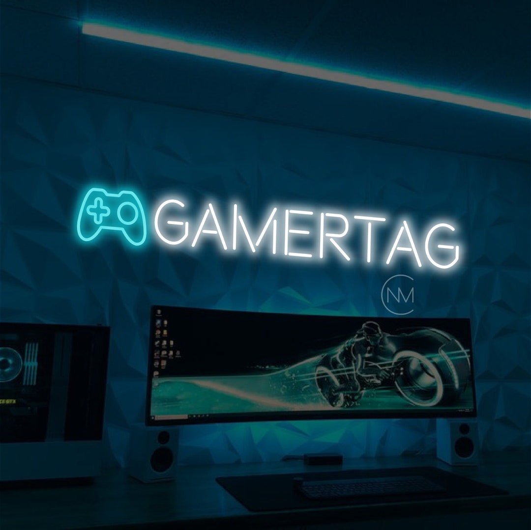 Custom Gamer Neon Sign / Personalized Gamer Tag Neon Sign / Username ...