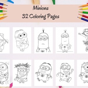 Minions Printable Coloring Pages for Kids Preschoolers Toddlers ...