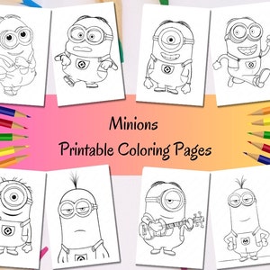 Minions Printable Coloring Pages for Kids Preschoolers Toddlers ...