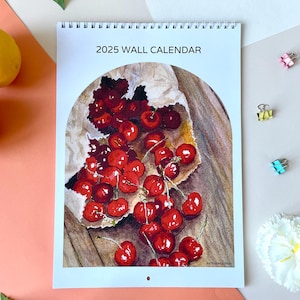 Calendar, 2025 Art Calendar, Monthly Calendar, Art Wall Calendar, Illustrated 12 Month Calendar, Christmas Gift, Wall Decor