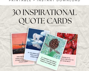 Inspirational Quote Cards, Mindfulness Prints (Digital Download)