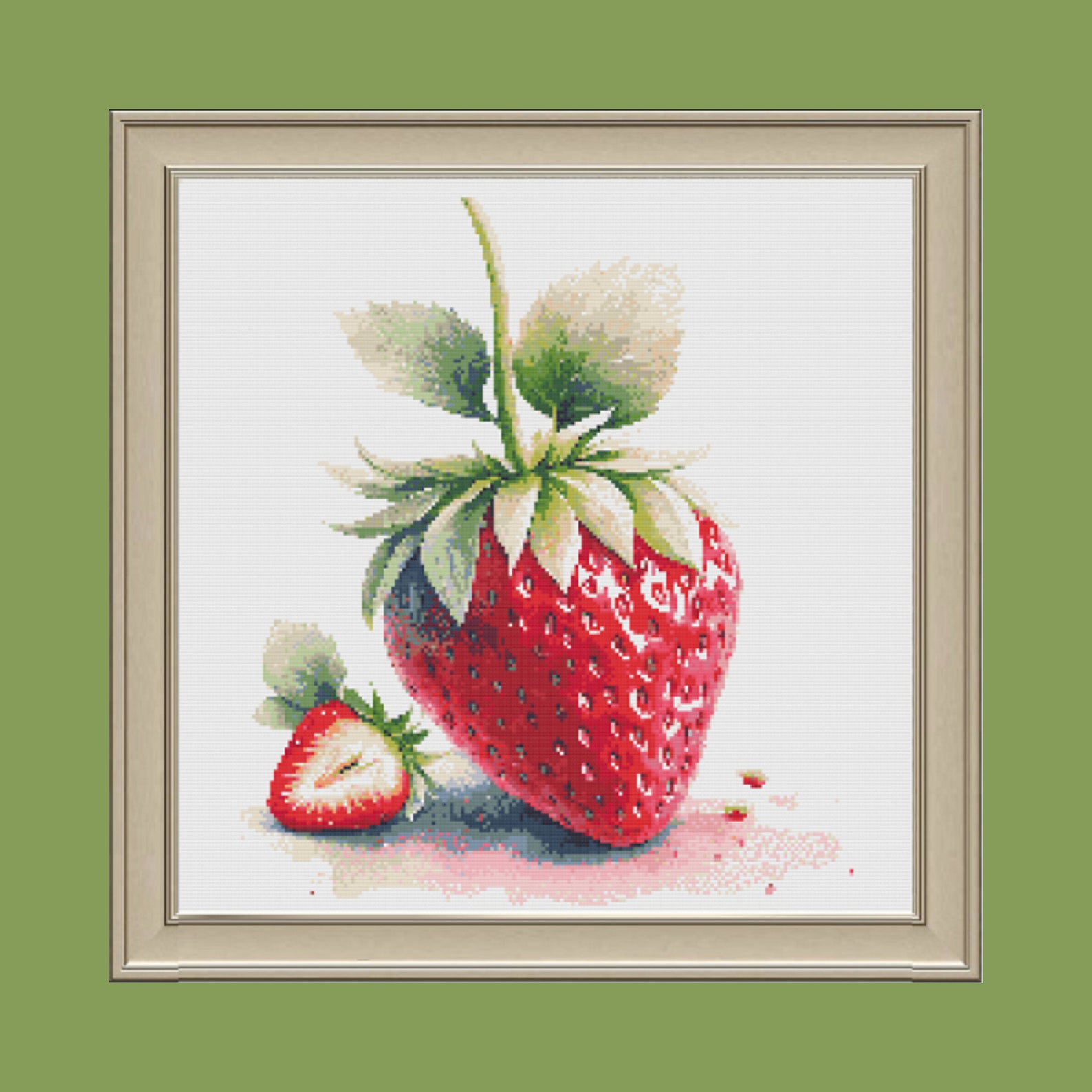 Strawberry Cross Stitch Pattern, Strawberries, Juicy Strawberry, Cross ...