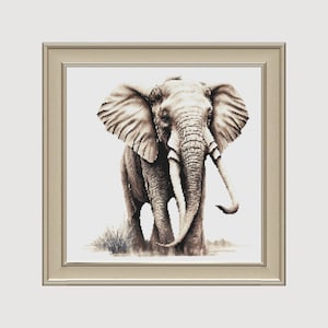 Elephant cross stitch pattern, African elephants, safari animals, African animals, majestic elephants cross stitch, elephant chart