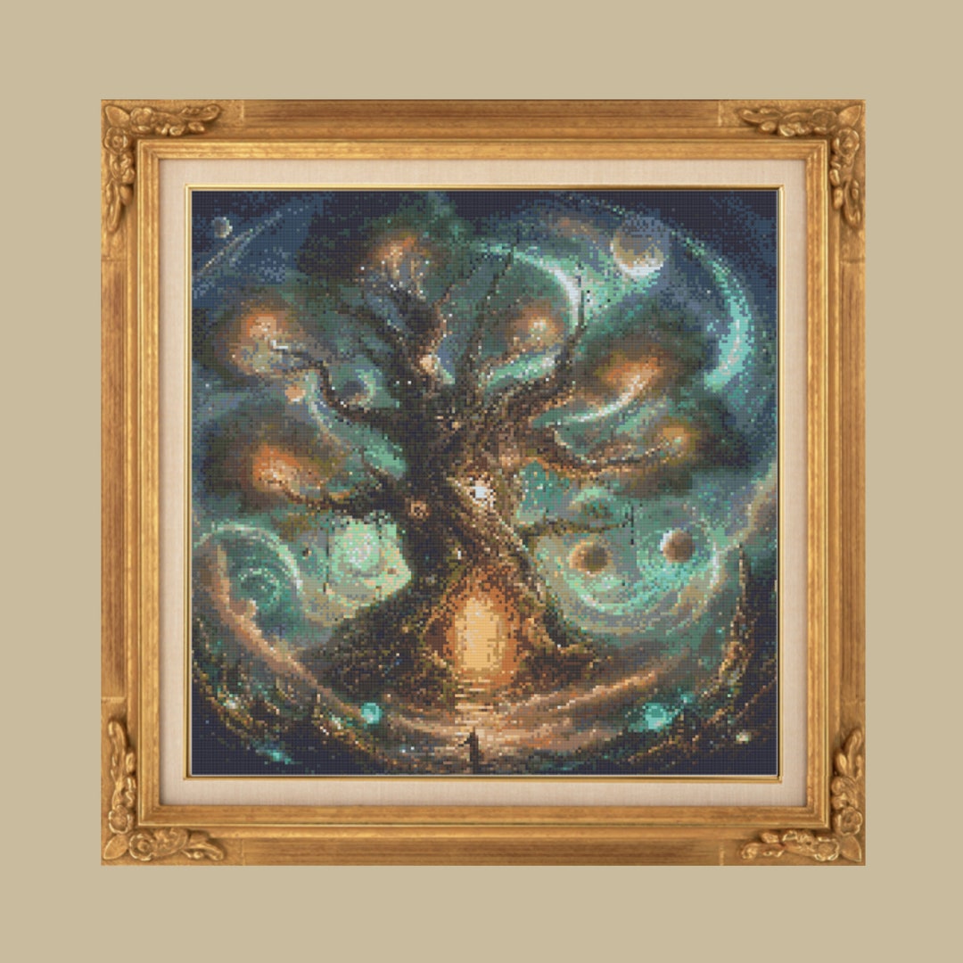 Fantasy Forest Cross Stitch Pattern, Enchanted Tree (PDF Download) - Etsy