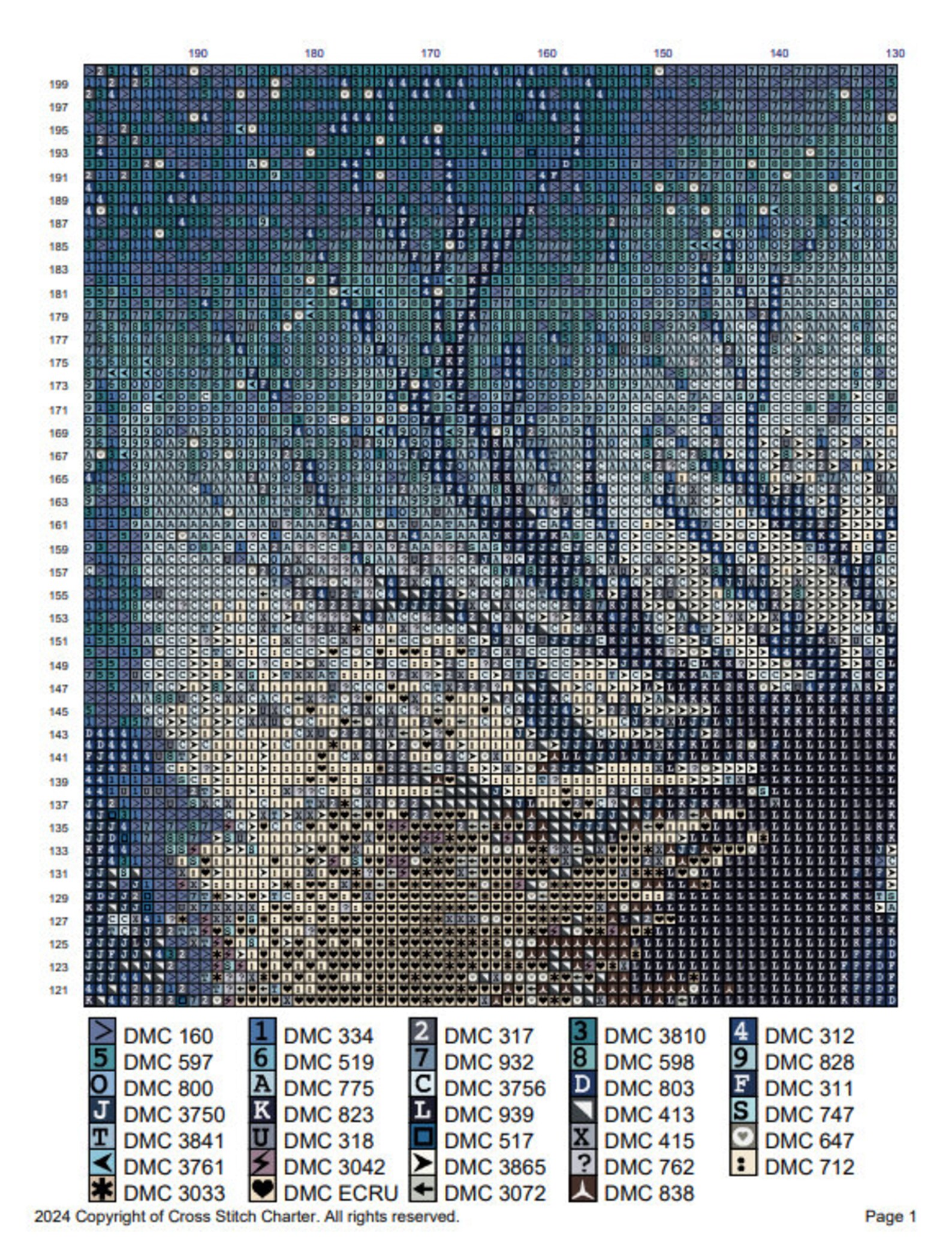 Enchanted Forest Cross Stitch Pattern, Fairytale Winter Scene (instant ...
