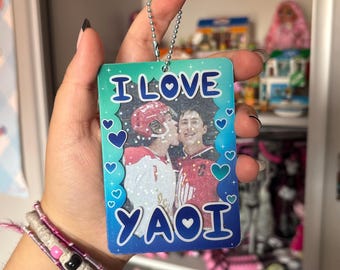 Pre-Order - I LOVE YAOI - BL KPop Acrylic Photocard Holder Keychain