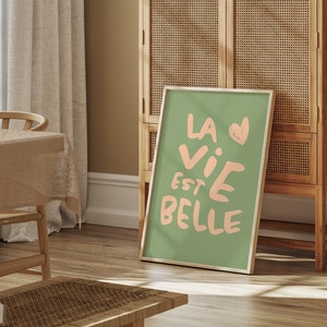 Print 'Life is Beautiful' - Colorful Printed Poster, Modern Wall Art - Typography Poster, Positive Affirmation - Wall Decor