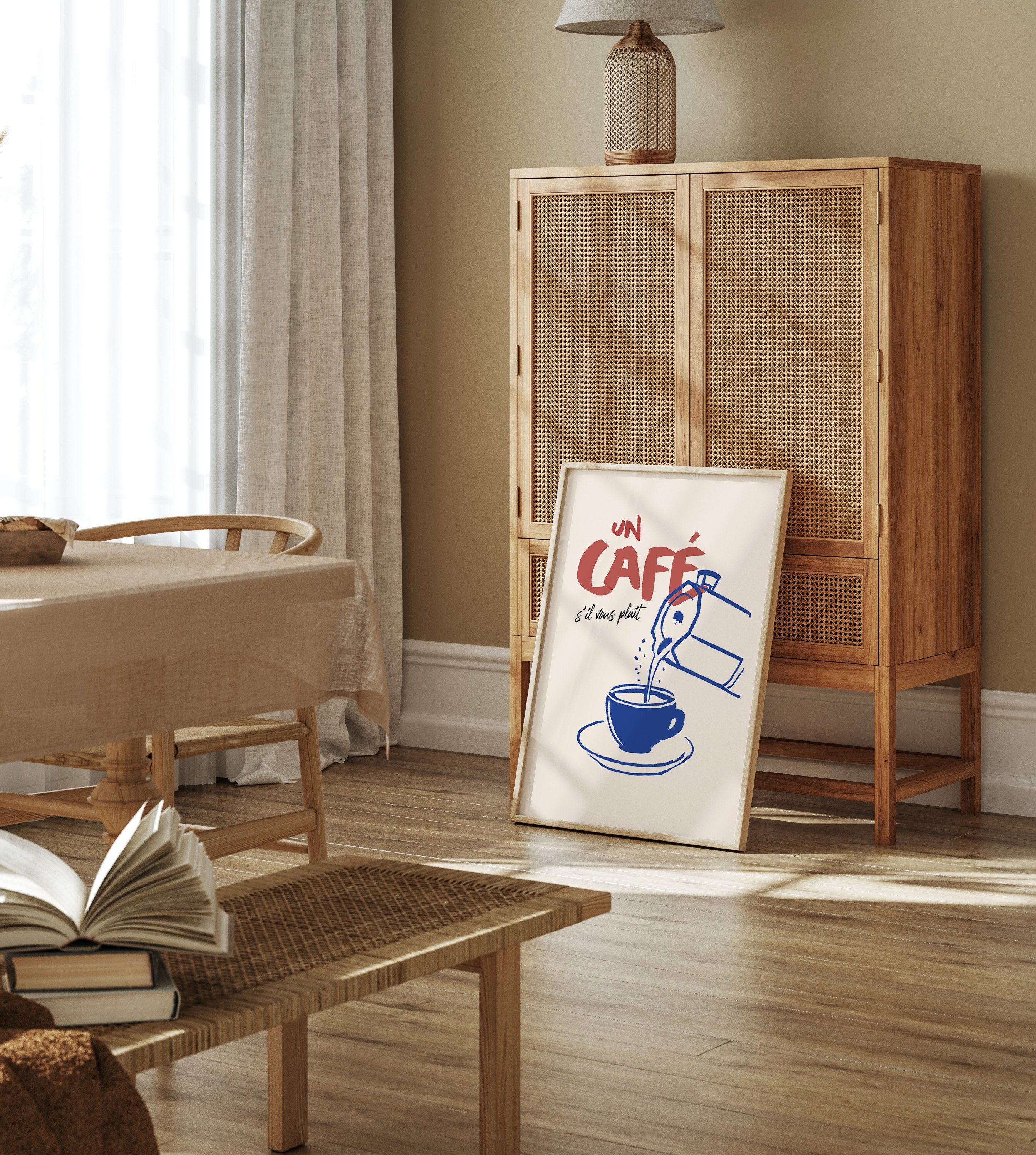 'A Coffee Please' Print - Modern Wall Art, Printed Poster, Hand Illustrated Poster, Wall Decor, Kitchen, Living Room