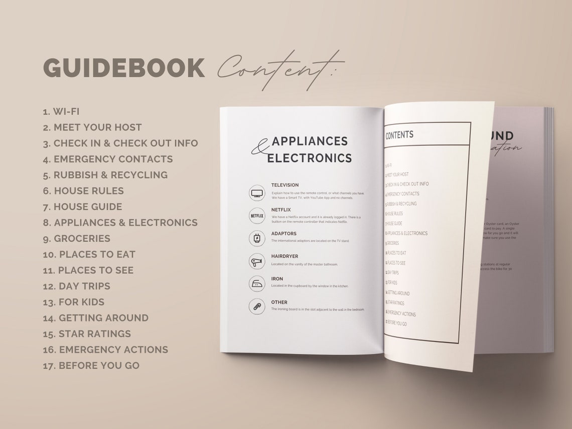 Airbnb Welcome Book Template Made in Canva Digital Guide Book Home Airbnb Welcome Book Template Made in Canva Digital Guide Book Home