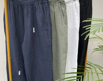 The Milan Linen Trousers. Linen Clothing.