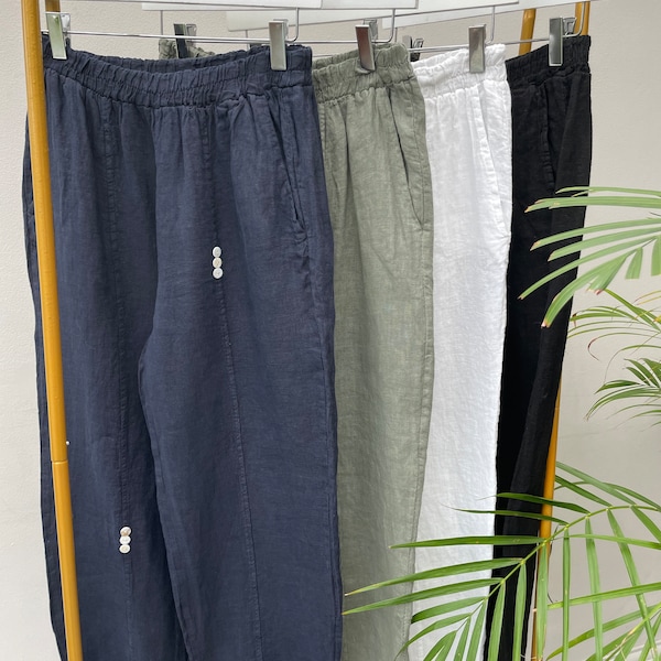 The Milan Linen Trousers. Linen Clothing.