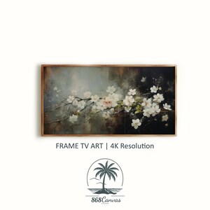 Samsung Frame TV Art | Flower Vintage Art  | Branch of Flowers Vintage Art | Digital Download Frame TV Art | 00007T