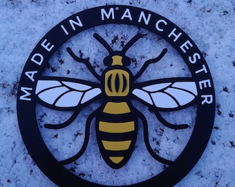 Made In Manchester Bee Wall Art