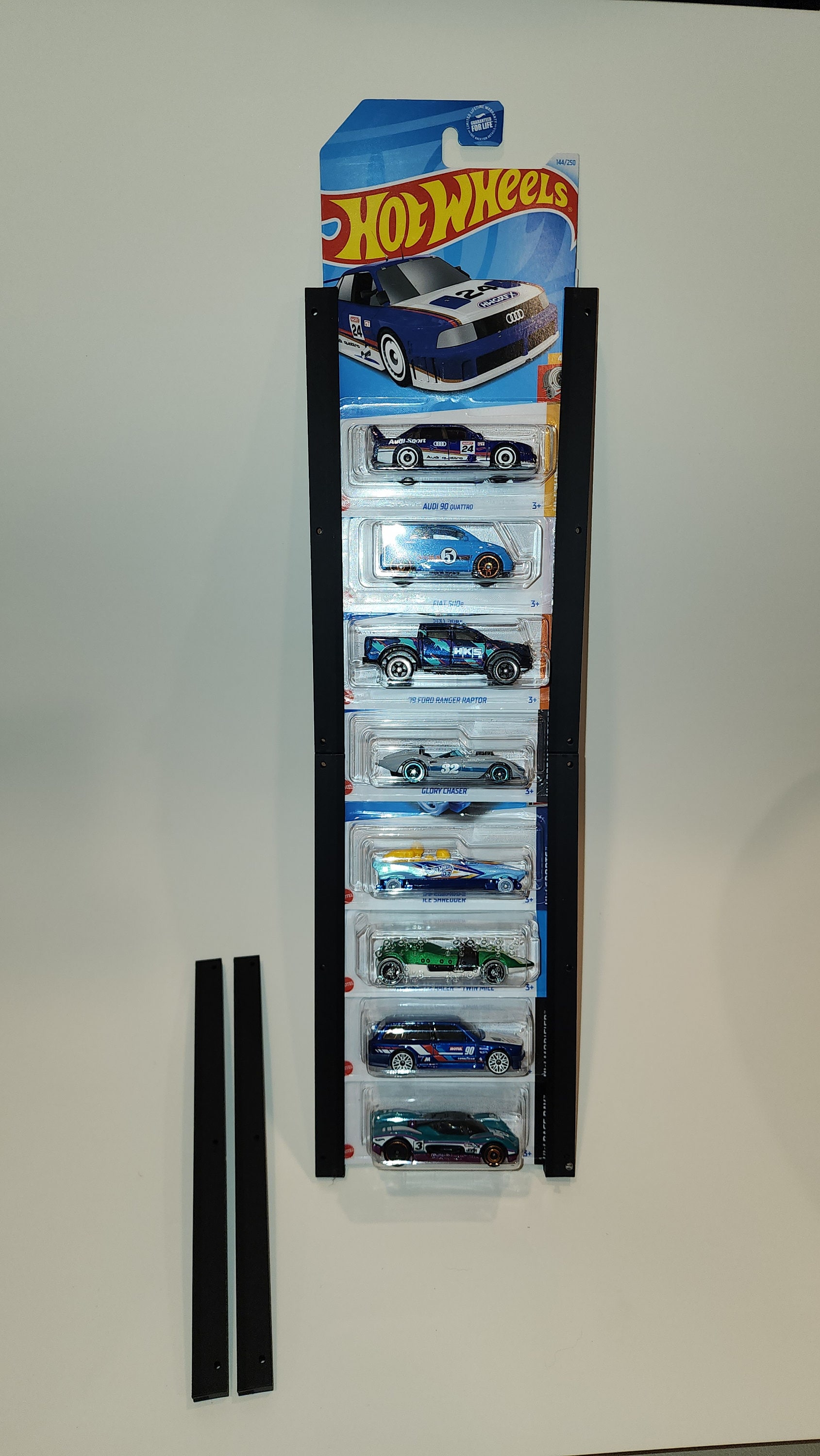 Hot Wheel Hanger to Display Cars in the Package. Works for Nascar and Many Others as Well. Hang Different Package Widths as Well. Etsy