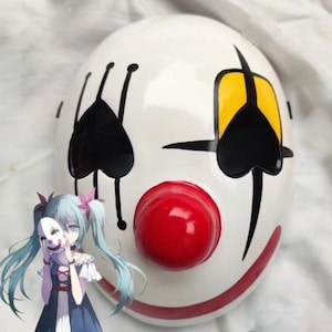 Custom Mask Red Nose Clown Cosplay Mask Marionette Handmade (can be customized)