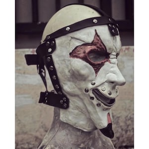 Rare handmade clown mask red eyes scary mask old mask Halloween mask latex mask accept custom orders