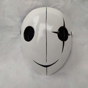 Handmade Mysterious Fake Smile Horror Aesthetic Mask Cosplay Custom Wooden Halloween Mask paint/ accept customized