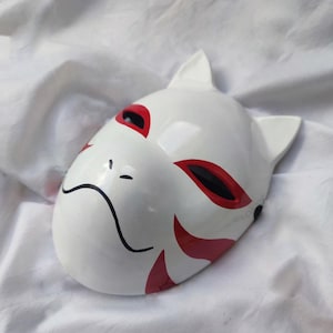 Handmade mask Anbu Kitsune Fox 02 Wooden Mask Cosplay custom (accept customized request)