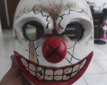 Custom Mask Evil Smile Clown Red Nose Cosplay Mask Marionette Handmade (can be customized)
