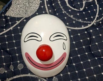 Custom Mask Red Nose - Crying Clown Cosplay Mask Marionette Handmade (can be customized)