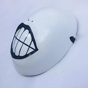 White eyeless Face mask handmade Noro wooden masks Cosplay Halloween (can be custom request)