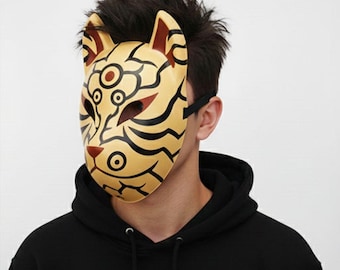 Handmade mask Kitsune raccoon monster animal tail 1 Cosplay custom (accept customized request)