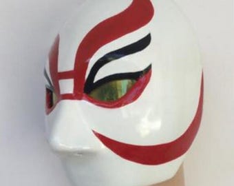 Handmade halloween red black aura ghost Cosplay face mask ( accepts customized requests )