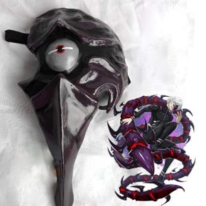 Custom handmade Black face masks ghoul wooden Cosplay mask (can be request)