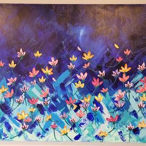 Original abstract - acrylic on canvas - "Blossom"