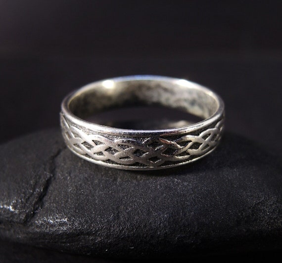 Scandinavian Braid Band Ring, Christian Sterling … - image 3
