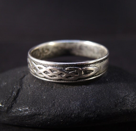 Scandinavian Braid Band Ring, Christian Sterling … - image 4