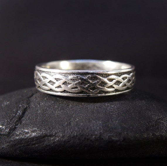 Scandinavian Braid Band Ring, Christian Sterling … - image 2