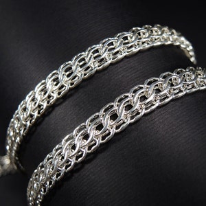 Wide Sterling Silver Chain, Byzantine Silver Necklace, Heavy Bismark Chain, Solid Massive Handcrafted Men&#39;s Chain, Gift For Him