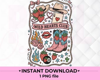 Retro Western Cowgirl Png, Strawberry 90’s Western Doodle Frame Shirt Png, Trendy Country Girl sublimation Design, Wild West Gifts Digital
