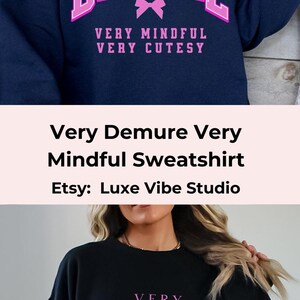 Very Demure Very Mindful Very Cutesy SVG Athletic Bow Png file Coquette Aesthetic