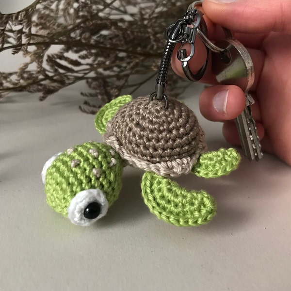 Porte-clés tortue en crochet