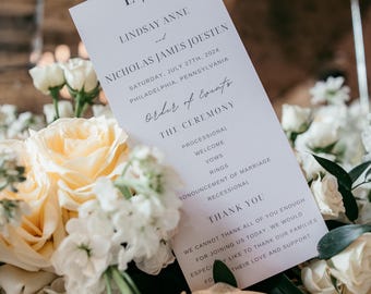 Programas de casamento personalizáveis