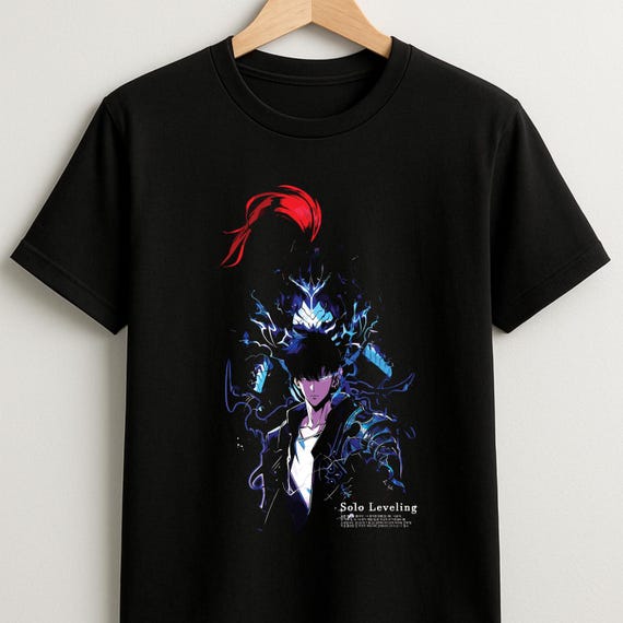 Youth and adult #Solo Levelling Jinwoo & Igris  Tshirt, Manga Tshirt For Men, Best Anime, Gift For Anime Lovers,Gift For Him, Gift For Her