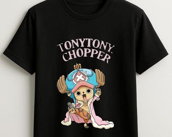 Youth and adult Vintage Tony Tony Chopper King Cape Graphic Tee, Anime Pirate Character Shirt, Streetwear Look, Cartoon Style Unisex Top