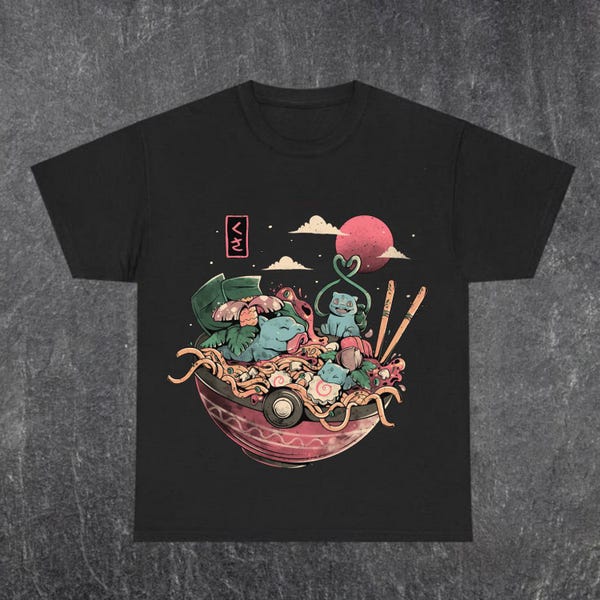 Youth and adult #Ivysaur #Venusaur grass character t-shirt, PKM anime t-shirt, gift for kids, gift for women, gift for men