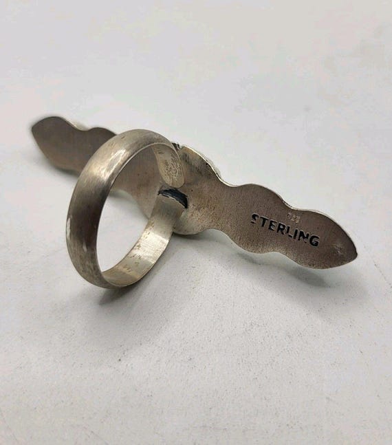 Authentic Turquoise Three Stone Native American 9… - image 5