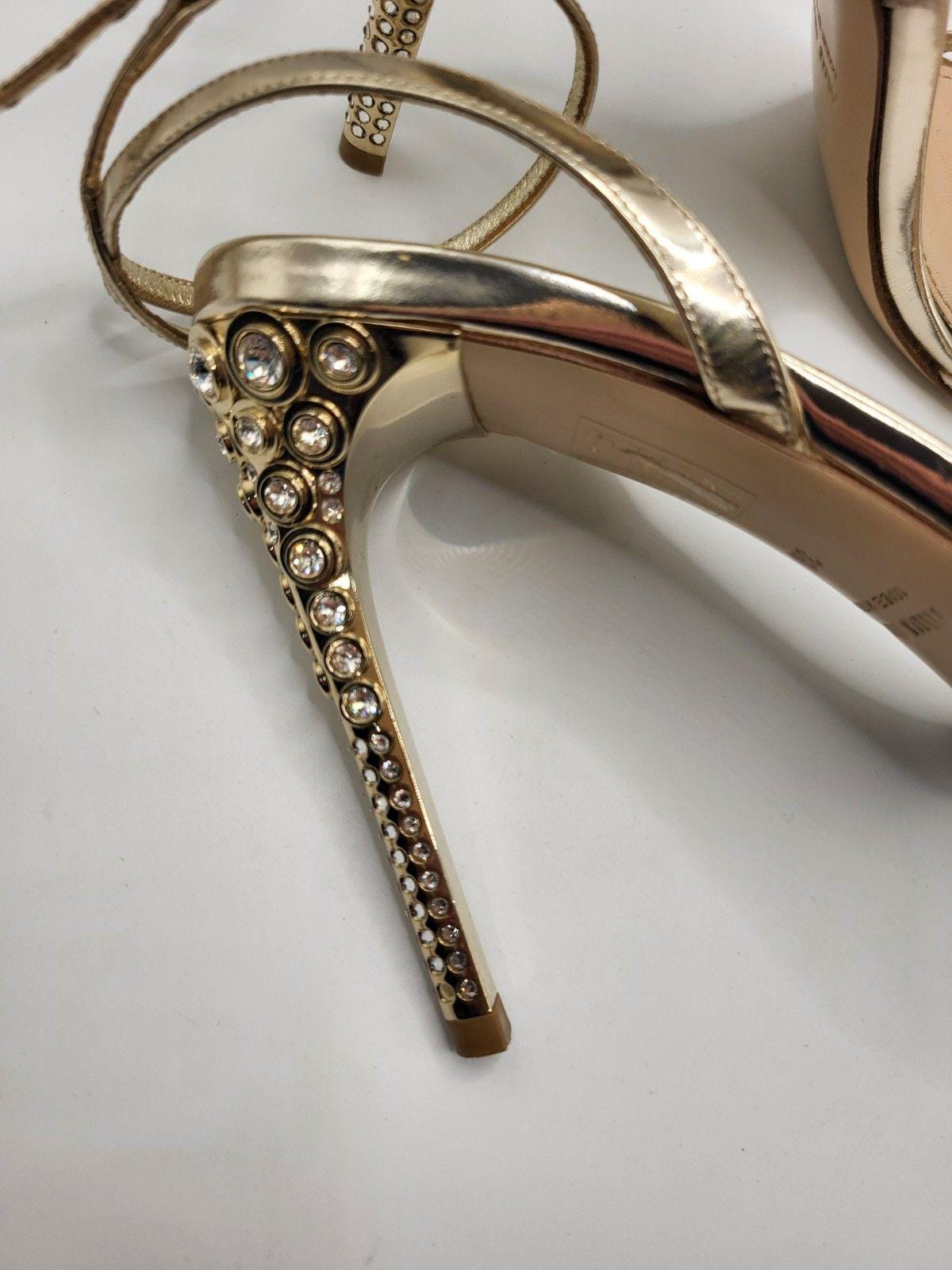 靴 Miu Miu Harlequin Crystal Heels 39 Miu Miu Crystal Heel - Etsy