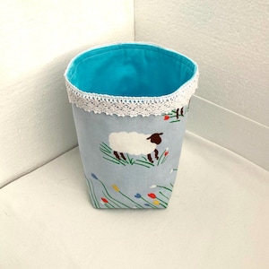 Mini Storage | Reversible fabric  basket  | Kitchen and bathroom organizer  | Cotton Storage | Home Decor  | cosmetic storage For baby